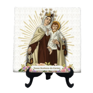 D NQ NP 845993 MLB82292367665 022025 O quadro azulejo com suporte nossa senhora do carmo 24