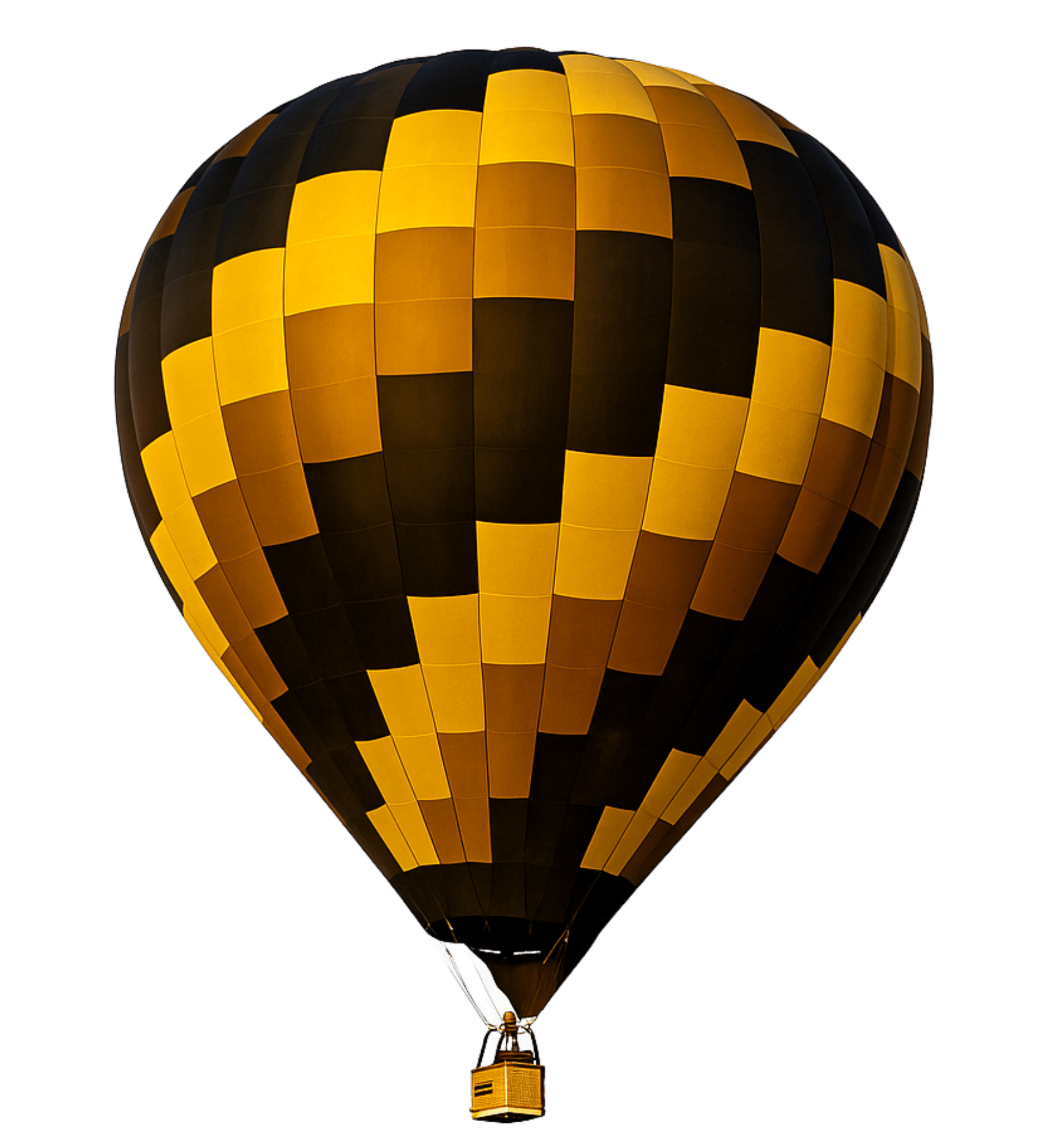 Balão de ar quente xadrez